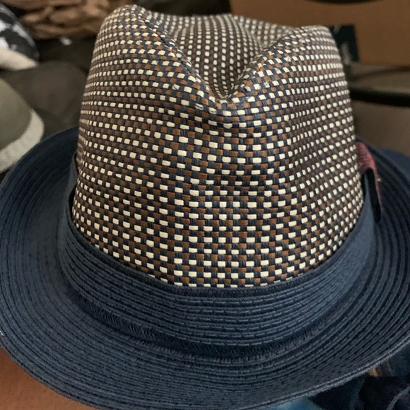 The Hatter Co Pleated Straw Band Fedora - Picture 7 of 9